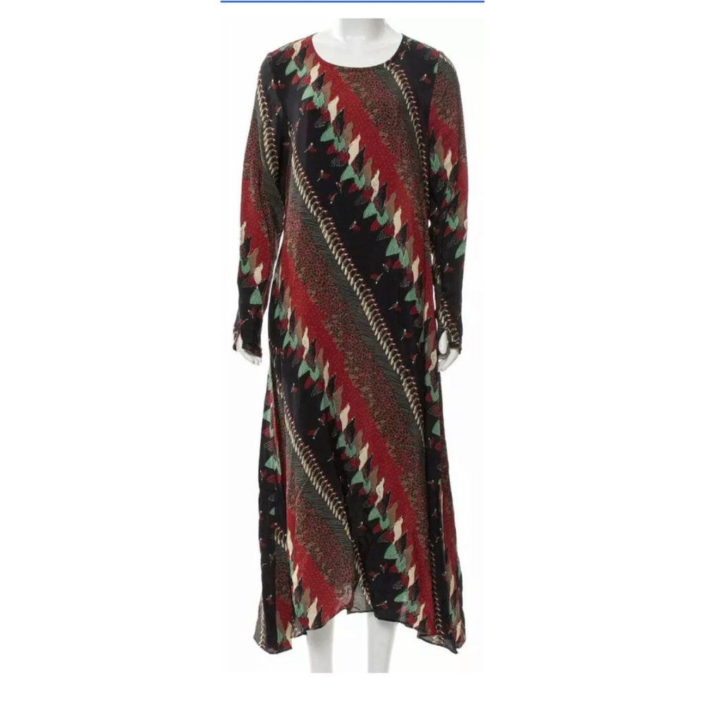 New Warm brand bird print maxi dress sz 0